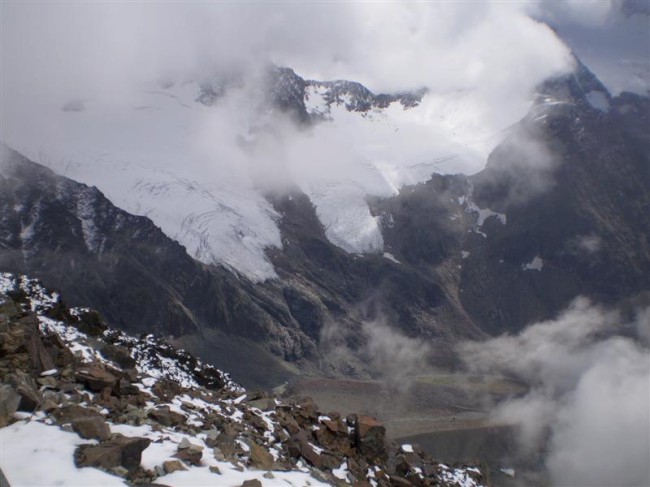 Vrchol Schrankogel (3496 m), Stubaiské Alpy, Tyrolsko, Rakousko