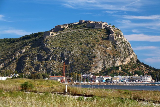 Nafplio, pevnosti Palamidi, Akronafplia, Burdzi, Peloponés, Řecko