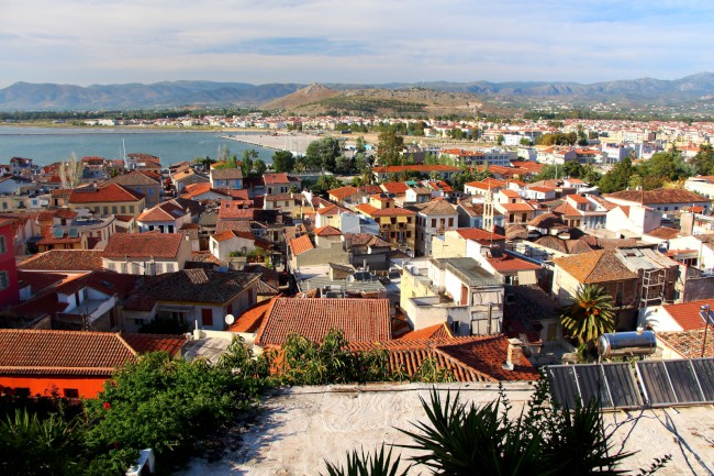 Nafplio, pevnosti Palamidi, Akronafplia, Burdzi, Peloponés, Řecko