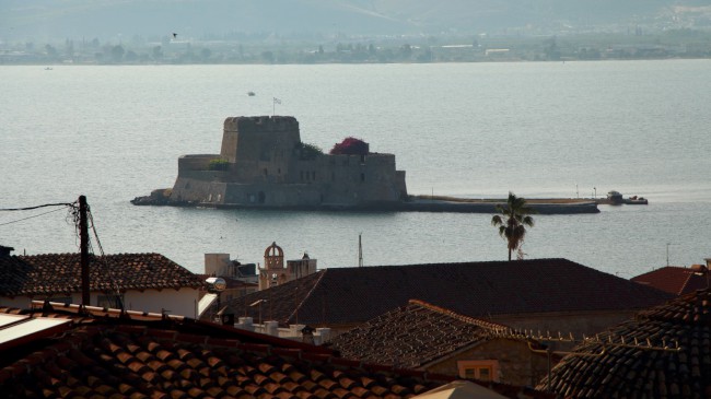 Nafplio, pevnosti Palamidi, Akronafplia, Burdzi, Peloponés, Řecko