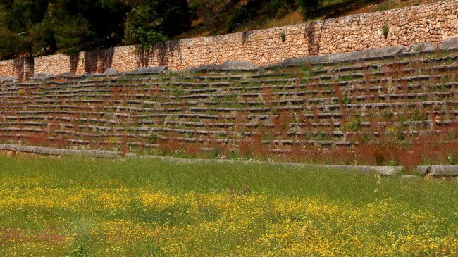 Antické divadlo, stadion, Delfy, Střední Řecko