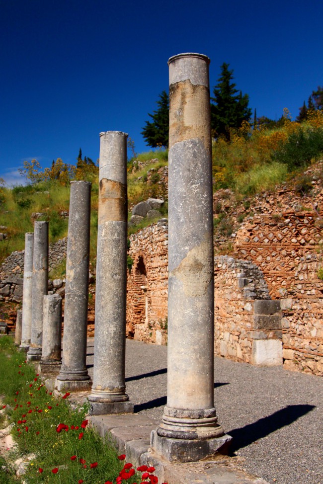 Apollonův chrám, archeologické naleziště, Delfy, Střední Řecko