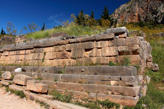 Apollonův chrám, archeologické naleziště, Delfy, Střední Řecko