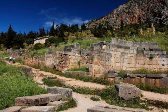 Apollonův chrám, archeologické naleziště, Delfy, Střední Řecko