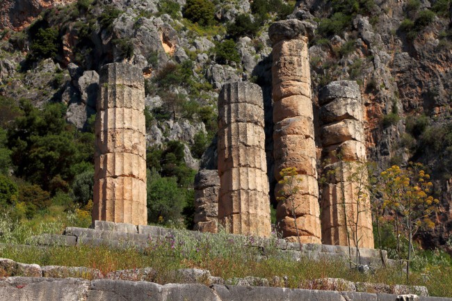 Apollonův chrám, archeologické naleziště, Delfy, Střední Řecko