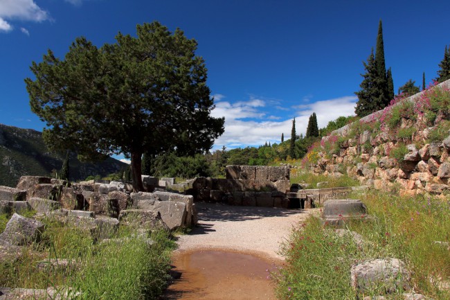 Apollonův chrám, archeologické naleziště, Delfy, Střední Řecko