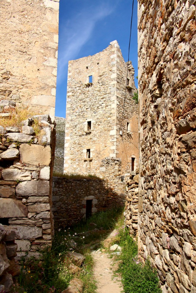 Vatheia, věžové domy, poloostrov Mani Peninsula, Řecko