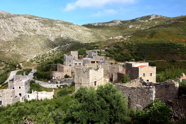 Vatheia, věžové domy, poloostrov Mani Peninsula, Řecko