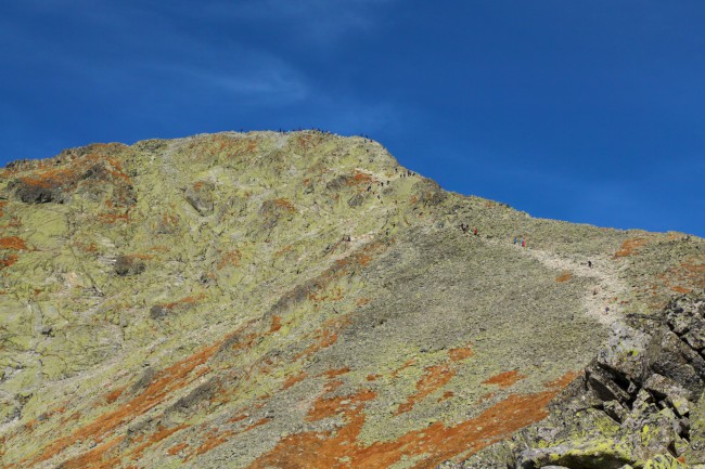 Výstup na horu Kriváň, Vysoké Tatry, Slovensko