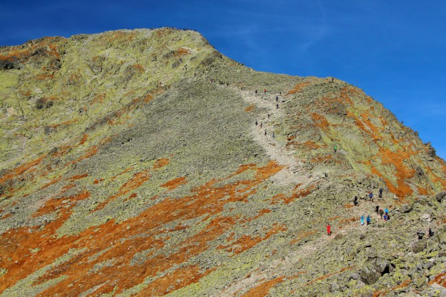 Výstup na horu Kriváň, Vysoké Tatry, Slovensko