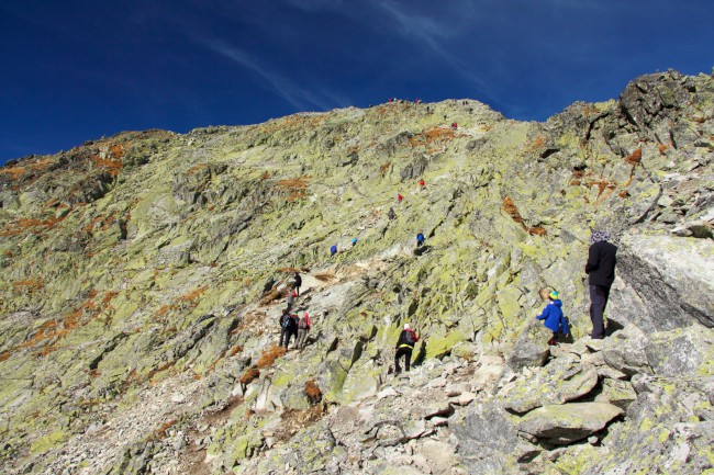 Výstup na horu Kriváň, Vysoké Tatry, Slovensko