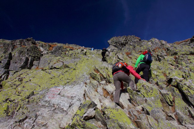 Výstup na horu Kriváň, Vysoké Tatry, Slovensko