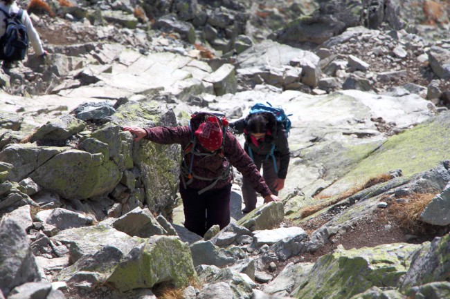 Výstup na horu Kriváň, Vysoké Tatry, Slovensko