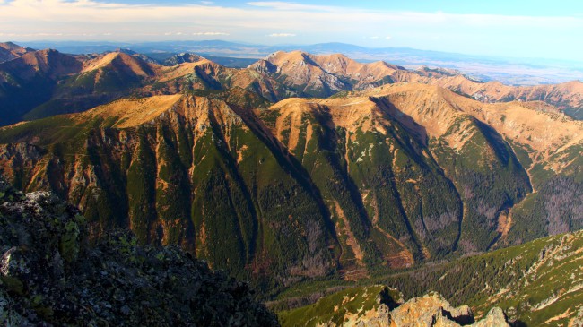 Vrchol hory Kriváň, sestup přes Jamy, Vysoké Tatry, Slovensko