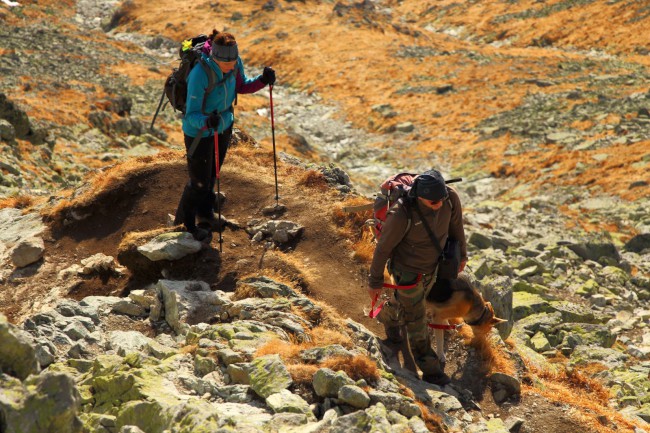 Vrchol hory Kriváň, sestup přes Jamy, Vysoké Tatry, Slovensko