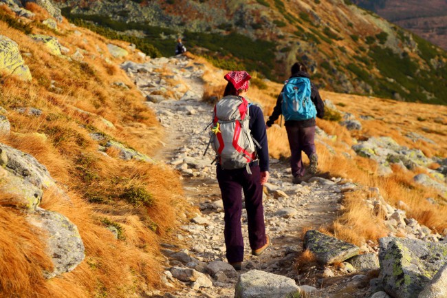 Vrchol hory Kriváň, sestup přes Jamy, Vysoké Tatry, Slovensko