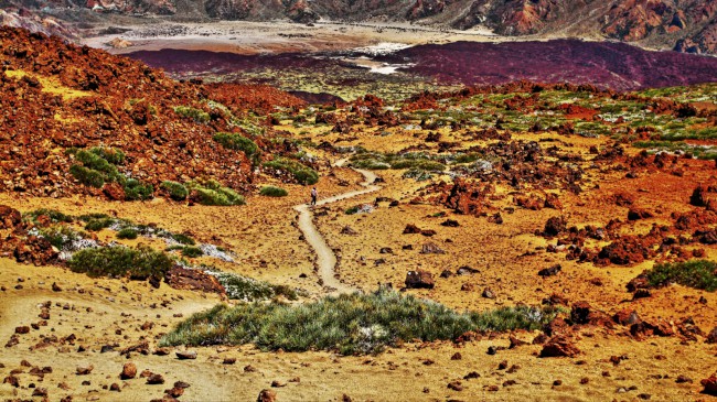 Výstup na sopku Pico Viejo, Tenerife, Kanárské ostrovy, Španělsko