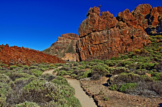 Výstup na sopku Pico Viejo, Tenerife, Kanárské ostrovy, Španělsko