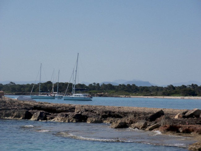 Pláž Platja des Cargol, Cal Salines, jižní pobřeží, Mallorca, Baleárské ostrovy, Španělsko