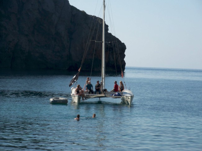 Přístav a pláž Deiá, pohoří Serra de Tramuntana, Mallorca, Baleárské ostrovy, Španělsko