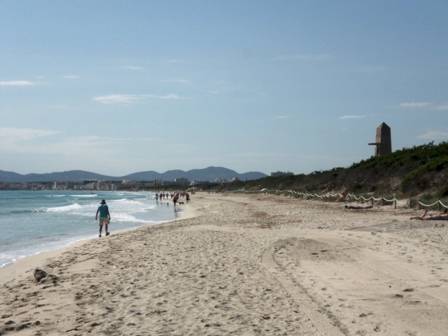 Platges de Muro, Torres de enfilación, Muro, Mallorca, Baleárské ostrovy, Španělsko