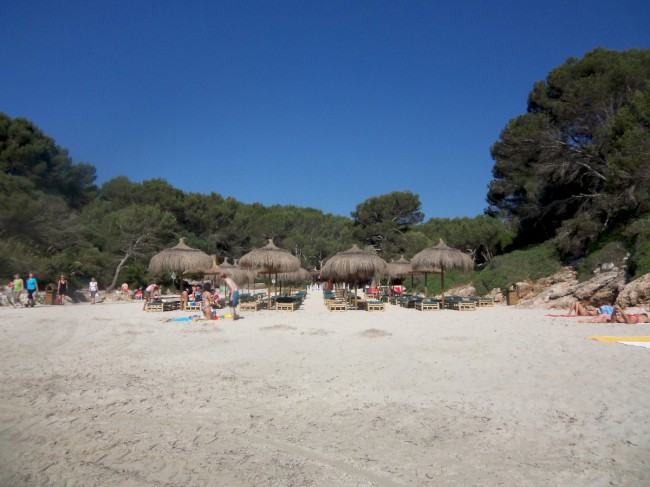 Pláž Cala sa Nau, Santanyí, Mallorca, Baleárské ostrovy, Španělsko