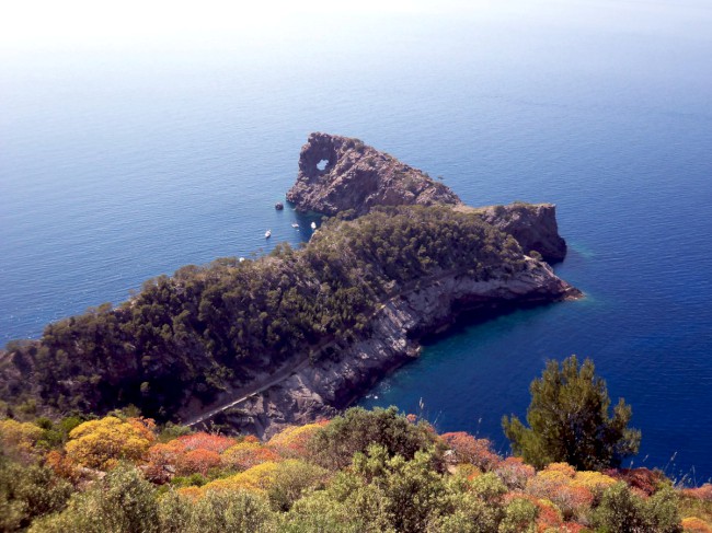 Vyhlídka Foradada, klášter Son Marroig, Mallorca, Baleárské ostrovy, Španělsko