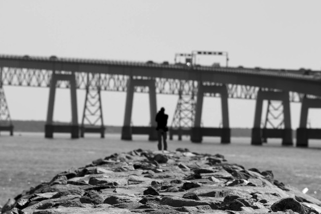 Most Chesapeake, Sandy Point státní park, Maryland, Spojené státy americké (USA)