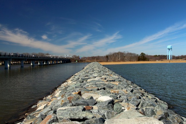 Most Chesapeake, Sandy Point státní park, Maryland, Spojené státy americké (USA)