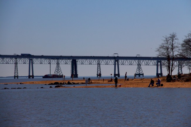 Most Chesapeake, Sandy Point státní park, Maryland, Spojené státy americké (USA)