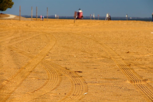 Jižní pláž, Sandy Point státní park, Maryland, Spojené státy americké (USA)