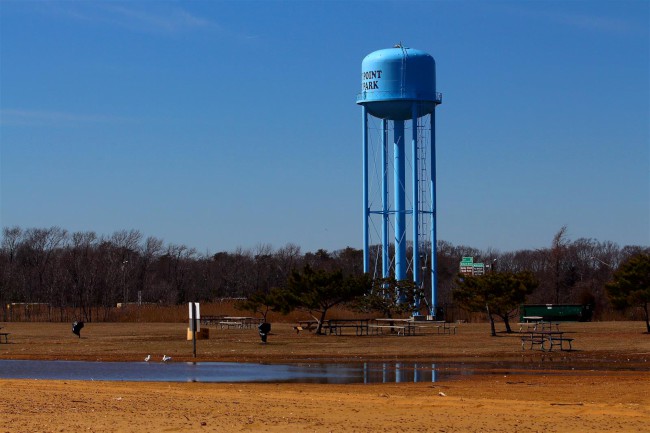 Jižní pláž, Sandy Point státní park, Maryland, Spojené státy americké (USA)