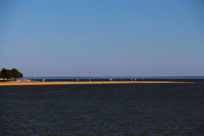 Jižní pláž, Sandy Point státní park, Maryland, Spojené státy americké (USA)