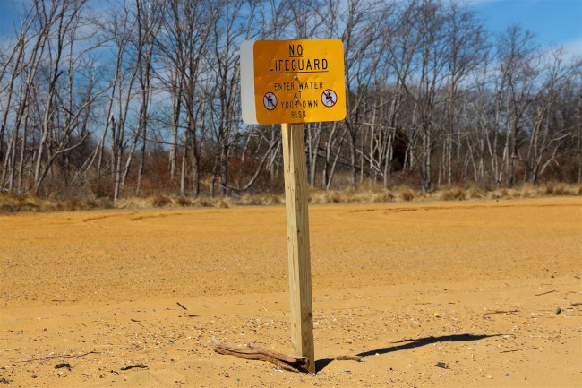 Jižní pláž, Sandy Point státní park, Maryland, Spojené státy americké (USA)