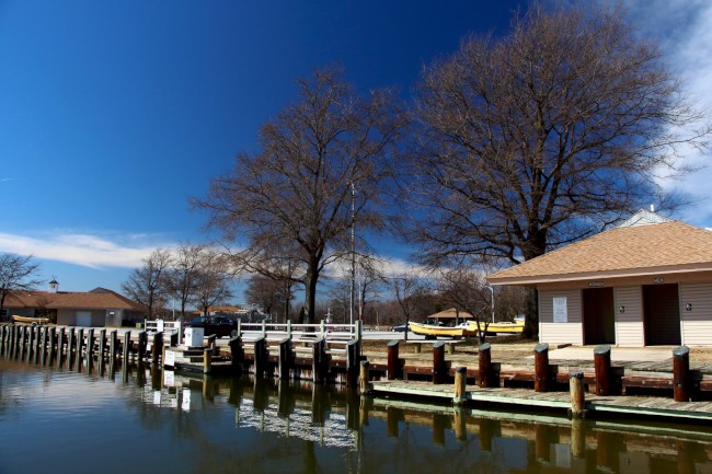 Mezick rybník, Sandy Point státní park, Maryland, Spojené státy americké (USA)