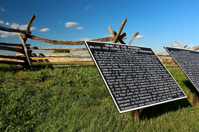 Antietam národní bitevní pole, Sharpsburg, Maryland, USA