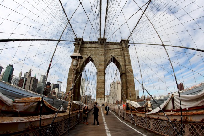 Brooklynský most, Brooklyn, Manhattan, New York, Spojené státy americké (USA)