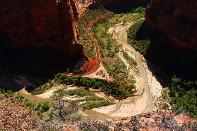 Výstup Angels landing trail, Zion národní park, Utah, USA