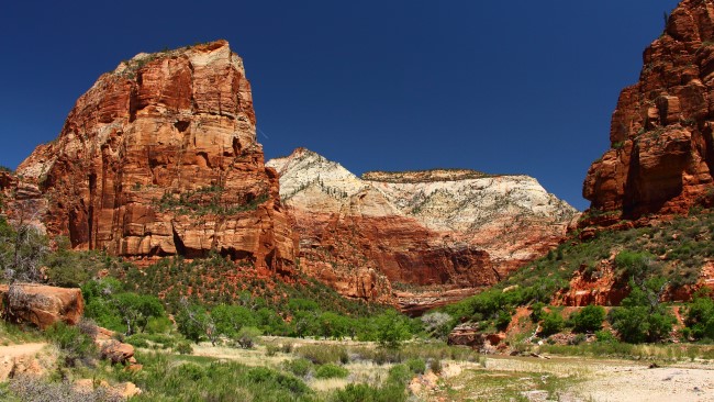 Výstup Angels landing trail, Zion národní park, Utah, USA