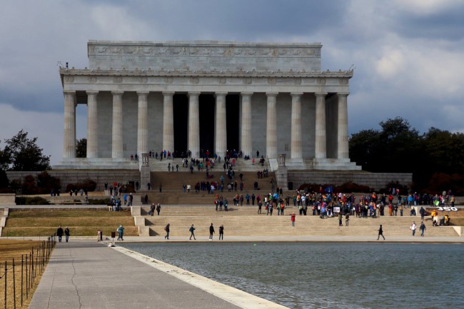 Lincolnův památník, Zrcadlící bazén, Washington D.C., Spojené státy americké (USA)