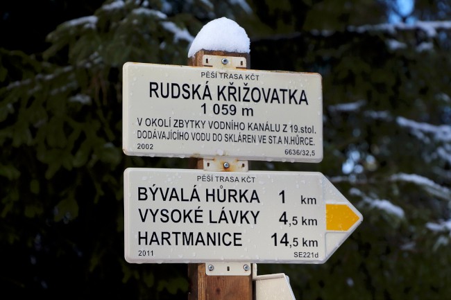 Rudská křižovatka, Bukovina, Gerlova Huť, Běžecké lyžování, Šumava