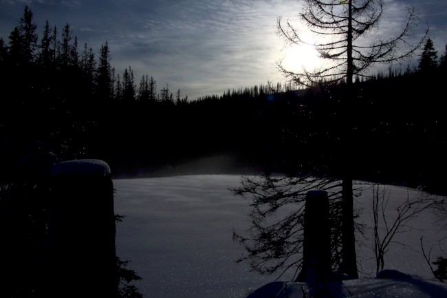 Ledovcové jezero Laka, Stará Hůrka, Běžecké lyžování, Šumava