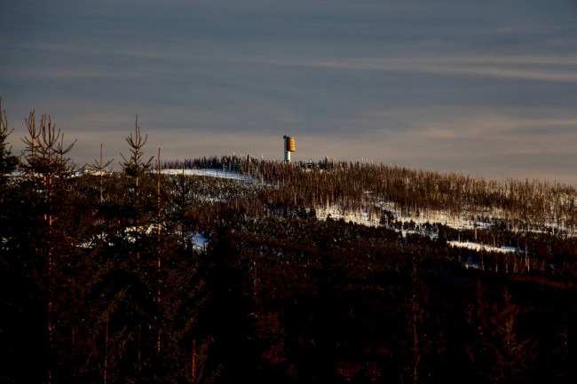 Horní Ždánidla, hora a rozhledna Poledník, Prášily, Běžecké lyžování, Šumava