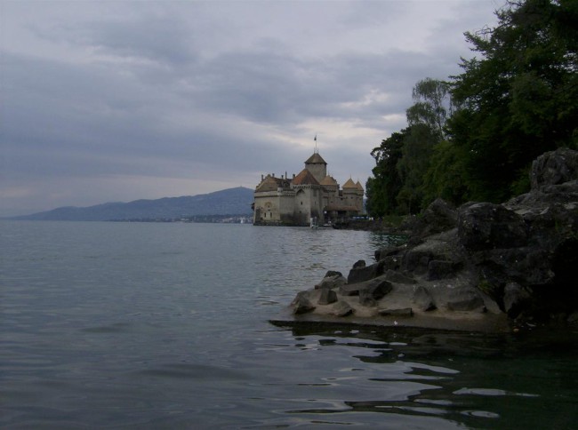 Montreux, Ženevské jezero, Alpy, Masiv Mont Blanc, Alpy, Švýcarsko, Francie