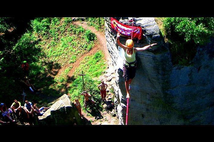 Slackline fest Bischofstein